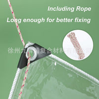 Clear Waterproof Tarpaulin for Balcony and Outdoor Use, Heavy-Duty Soft Glass Plastic Rainproof Cover