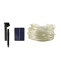 Solar Powered Outdoor Waterproof LED Copper Wire String Lights for Camping Tent Patio Decoration