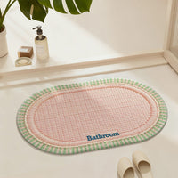 Minimalist Diatomaceous Earth Bath Mat Quick Dry Non-Slip Absorbent Bathroom Floor Mat