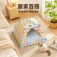Pet Tent Bed for Cats and Dogs, Breathable and Washable, All-Season Indoor Outdoor Use