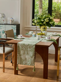 Forest Deer French Vintage Table Runner for Dining Table, Coffee Table, TV Cabinet