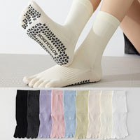 Seamless Non-Slip Pilates Yoga Toe Socks for Women, Cotton
