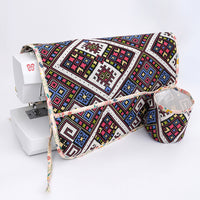 Sewing Machine Dust Cover with Storage Pockets, Foldable Nordic Style Protective Cover