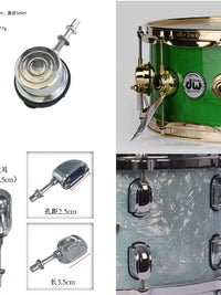 Drum Lug Mounts for Snare, Bass, and Tom Drums - Various Sizes