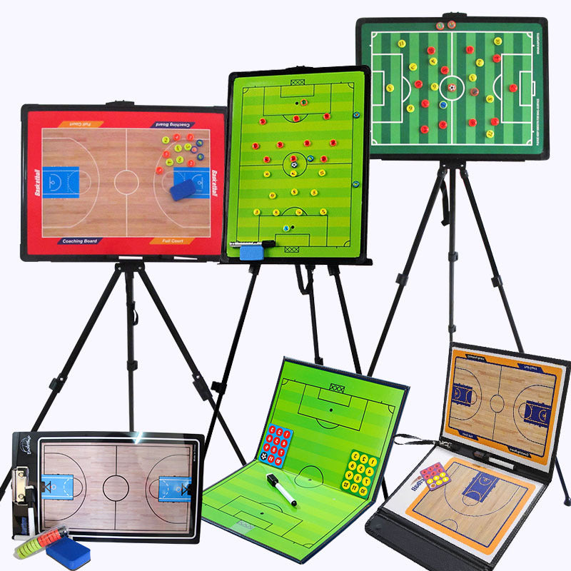 Magnetic Coaching Board for Basketball and Soccer - Foldable Dry Erase Tactical Clipboard for Training and Games