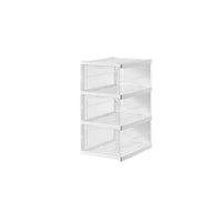 Foldable Transparent Shoe Box Storage Rack, Easy Assembly Shoe Organizer for Home