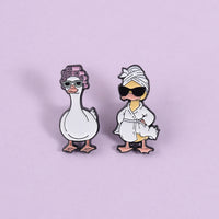 Funny Duck with Sunglasses Brooch Pin for Bags and Apparel