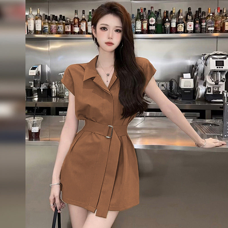 French Style Elegant Shirt Dress for Women, Summer 2025 Collection, Sophisticated and Chic