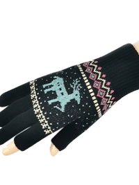 Women's Winter Fingerless Touchscreen Knit Gloves - Warm & Stylish for Driving, Cycling, and Daily Wear