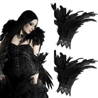 Gothic Dark Feather Set Halloween Cosplay Masquerade Accessories