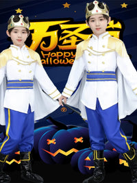 Halloween Kids King Prince Costume Set for Boys, Cosplay Performance & Stage Show Outfit