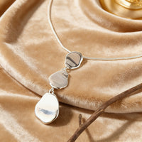 Geometric Pendant Long Necklace for Women, Elegant Irregular Design