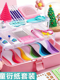 36-Color Quilling Paper Strips Set with Tools and Storage Box for Students