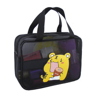 Mesh Portable Shower Caddy Bag with Handle, Foldable Large Capacity Toiletry Organizer for Travel, Gym, Bathroom