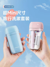 Portable Travel Wash Kit with Toothbrush Holder and Mouthwash Cup