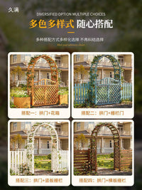Outdoor Anti-Corrosion Wood Archway Pergola for Climbing Plants and Roses