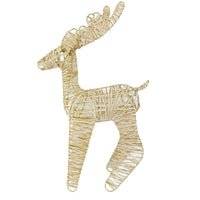 Christmas Reindeer Scene Ornament with LED Lights, Desktop Window Display Decoration