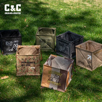 CC Outdoor Foldable Trash Can Camping Storage Box Large Capacity Tactical Organizer Bag