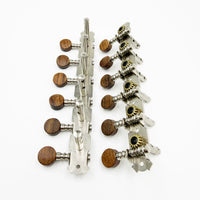 6-in-line 12-String Guitar Tuning Pegs with Acacia Wood Knobs
