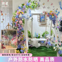 Monet Artificial Flower Waterfall Arch for Wedding & Storefront Decor