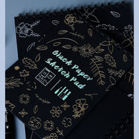 A4/A5 Black Card Sketchbook for Art Students, 150g Black Paper for Colored Pencils and Sketching