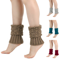 Chunky Knit Ankle Leg Warmers Boot Cuffs for Women