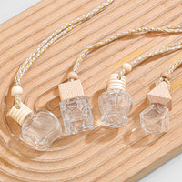 10ml Car Air Freshener Diffuser Bottle with Wooden Cap and Lanyard