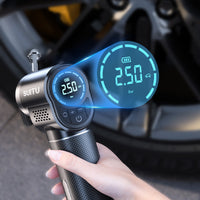 Portable Car Tire Inflator with Wireless Charging and Automatic Shut-off