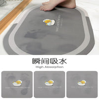 Diatomaceous Earth Absorbent Bath Mat Quick Dry Non-Slip Bathroom Floor Mat