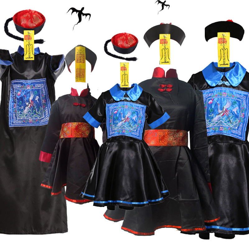 Kids & Adult Zombie Costume Set for Halloween Role Play and Stage Performance