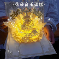 Musical 3D Pop-Up Birthday Card with Lights for Couples, DIY Gift Card