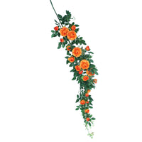 Artificial Tea Rose Vine Garland Fake Flower String for Wedding Home Decor Wall Decoration