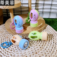 Mini LED Flashlight Keychain for Pet Play and Cat Teasing, Cute Macaron Color Pendant