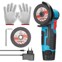 12V Cordless Mini Angle Grinder with Lithium Battery for Polishing and Cutting