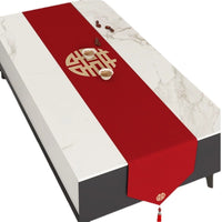 Wedding Table Runner Red Double Happiness Decoration Tea Table Cloth Wedding Celebration TV Cabinet Dining Table Runner