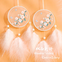 DIY Dream Catcher Embroidery Kit for Beginners - Ribbon & Silk Embroidery Material Pack