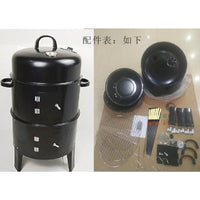 3-in-1 Outdoor BBQ Grill Smoker Commercial Home Use Roasting Oven Smoker for Cured Meat