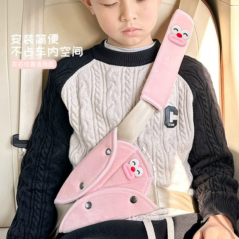 Car Seat Belt Adjuster and Shoulder Pad Set for Kids