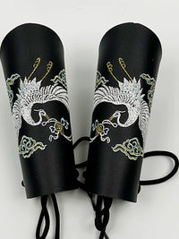 Embroidered Hanfu Wrist Guards for Couples, Martial Arts Style Arm Bracers