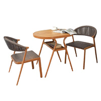 Foldable Rattan Outdoor Bistro Set for Small Balconies and Patios, Waterproof Garden Furniture
