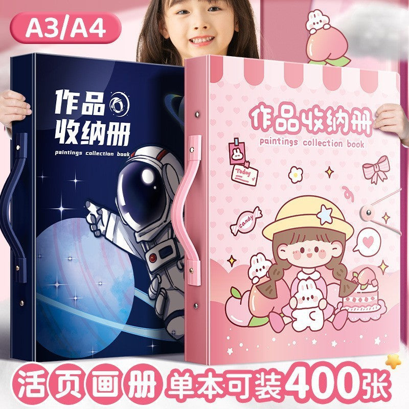 Kabaxiong A3 Kids Art Portfolio & Certificate Organizer with Refill Pages