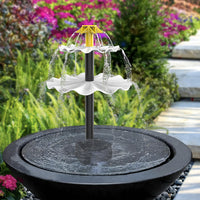 New Solar Fountain with Battery and Lights, Split Design for Courtyard and Garden, Outdoor Villa Decoration Fish Pond Pump