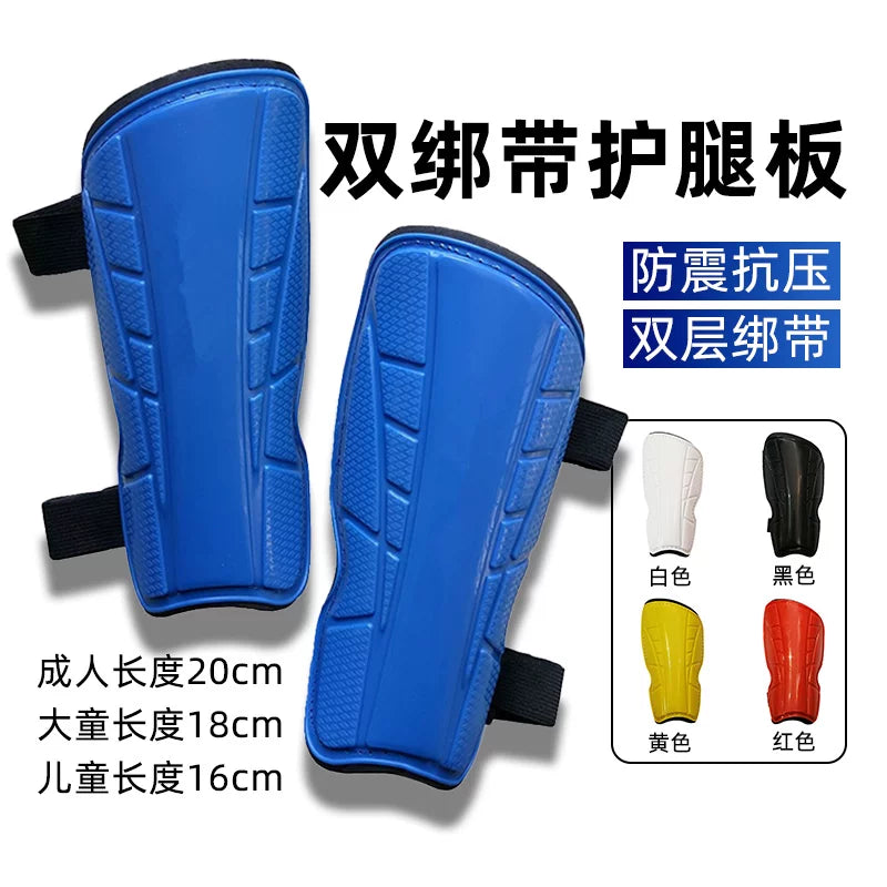 Soccer Shin Guards with Double Straps for Kids and Adults - Professional Training & Match Protective Gear