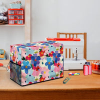 Sewing Machine Dust Cover with Tulip Print and Side Mesh