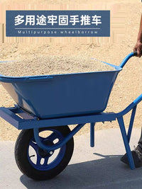 Heavy-Duty Wheelbarrow Dump Cart for Garden and Farm Use