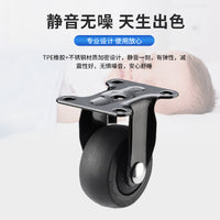 Heavy Duty Swivel Caster Wheels with Brake and Bearings, Black Rubber