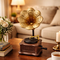 Dollhouse Miniature Retro Phonograph Record Player Vintage Decor Ornament