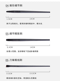 Soft Synthetic Fiber Eyeshadow Brush Set for Blending, Eyeliner, and Detail Work