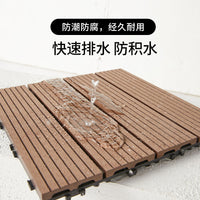 Interlocking Wood Plastic Composite Bathroom Floor Tiles for Shower and Balcony, Waterproof Anti-Slip Drainage Mat