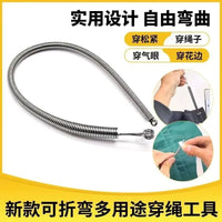 Flexible Spring Threader for Drawstrings and Elastics